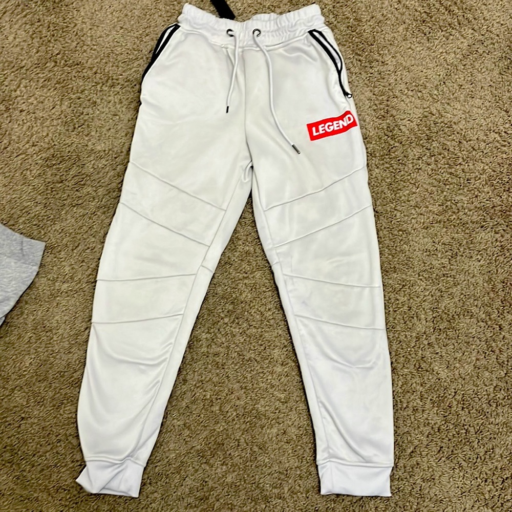 simple joggers with legend logo